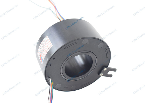 8 सर्किट 1A सिग्नल थ्रू होल स्लिप रिंग ID50mm & 500RPM के साथ उद्योग के लिए