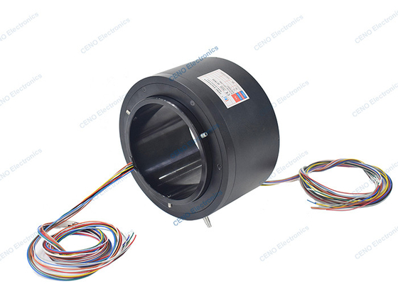 ID133mm और 12 सर्किट 5A के साथ थ्रू-होल स्लिप रिंग