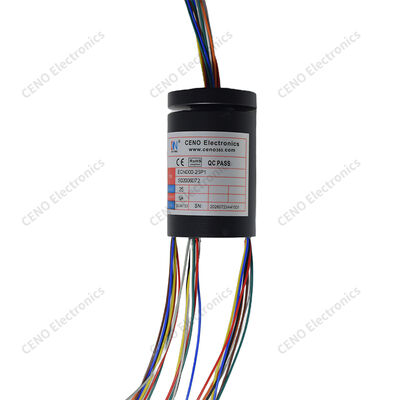फ्लैंज कैप्सूल स्लिप रिंग रोबोट आर्टिकुलेशन और कॉम्पैक्ट पैन टिल्ट के लिए 5 ए के 25 सर्किट के साथ